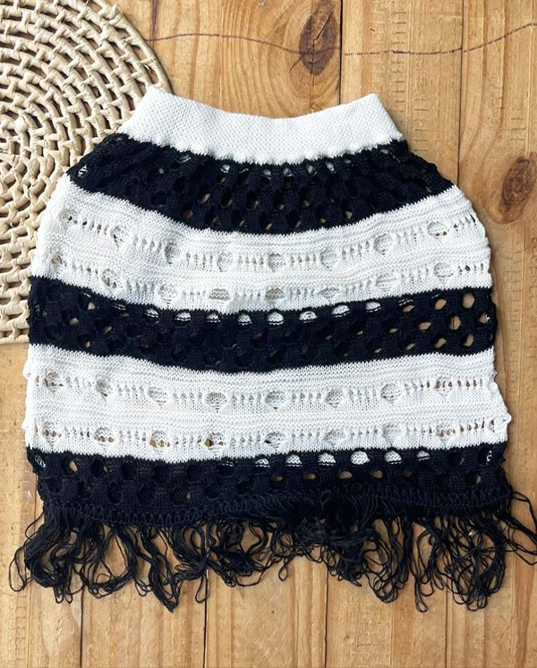 Striped Crochet Skirt