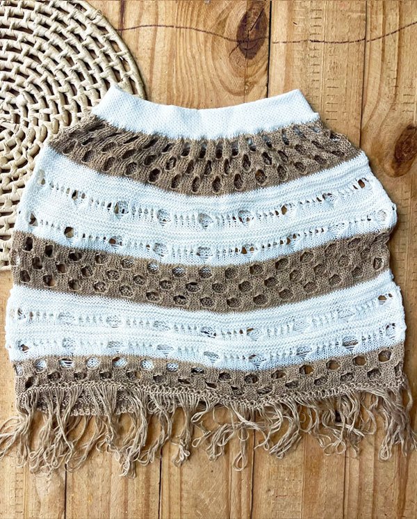 Striped Crochet Skirt